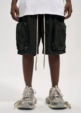 Vintage Washed Tie Dyed Cargo Short
